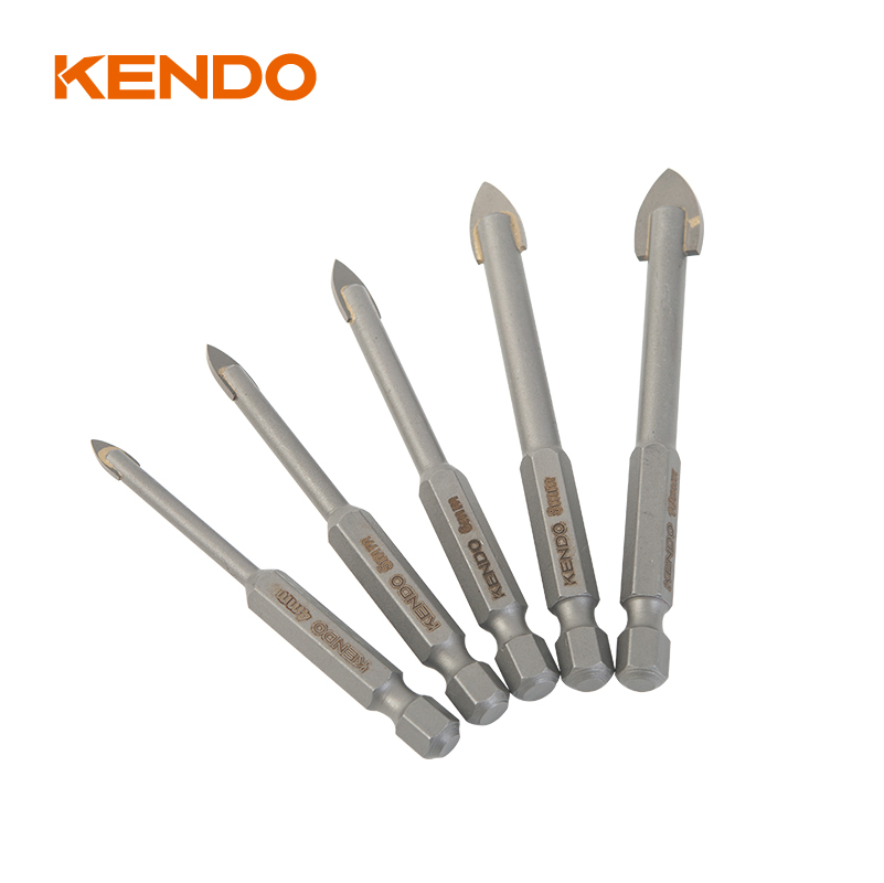 مجموعة رؤوس مثقاب زجاجية مكونة من 5 قطع، سداسية. تغيير سريع شانك