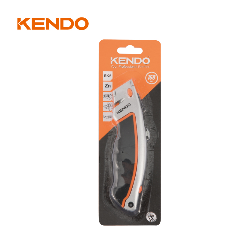 سكين متعدد الاستخدامات قابل للسحب من سبائك الزنك شديد التحمل مع شفرات احتياطية للقطع الاحترافي