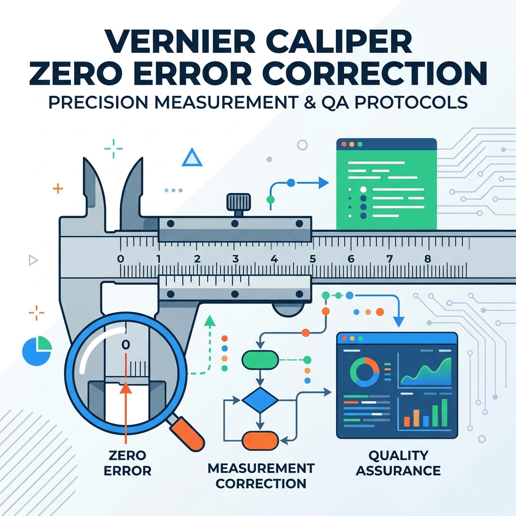 كيفية التحقق من خطأ Vernier Caliper Zero وتصحيحه قبل القياس